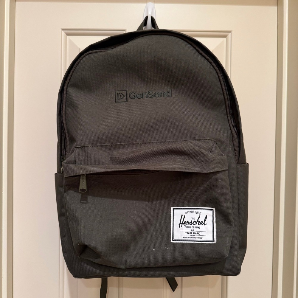 Herschel Supply Co Backpack Olive Green Logo Canvas Travel Bag
